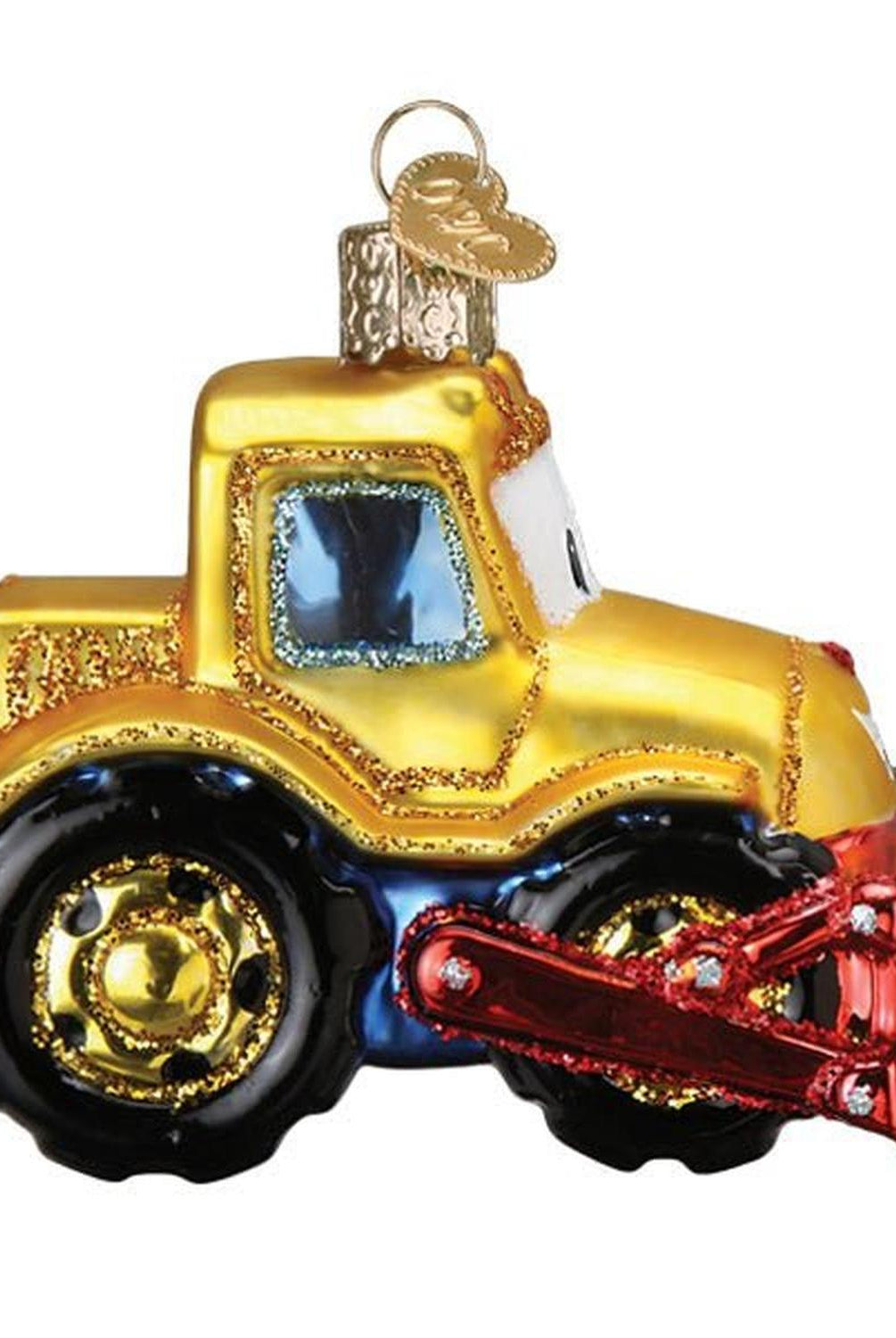 Bright-eyed Bulldozer Ornament