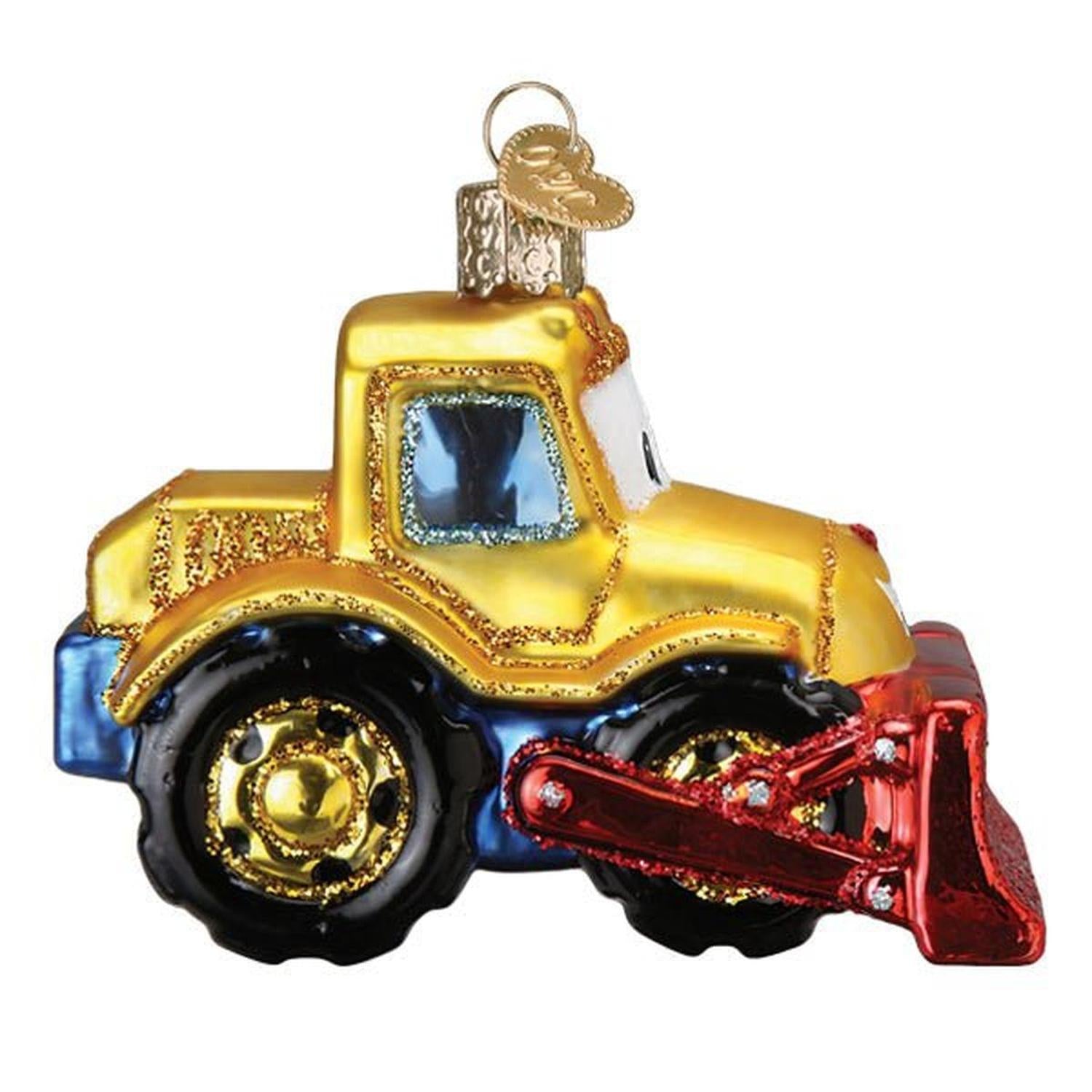 Bright-eyed Bulldozer Ornament