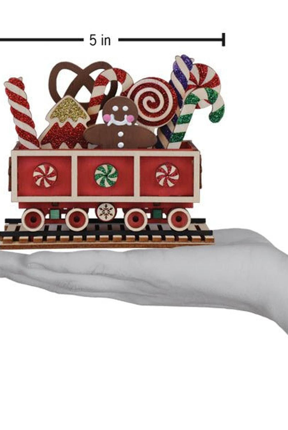 Candy Cane Train Car Ornament