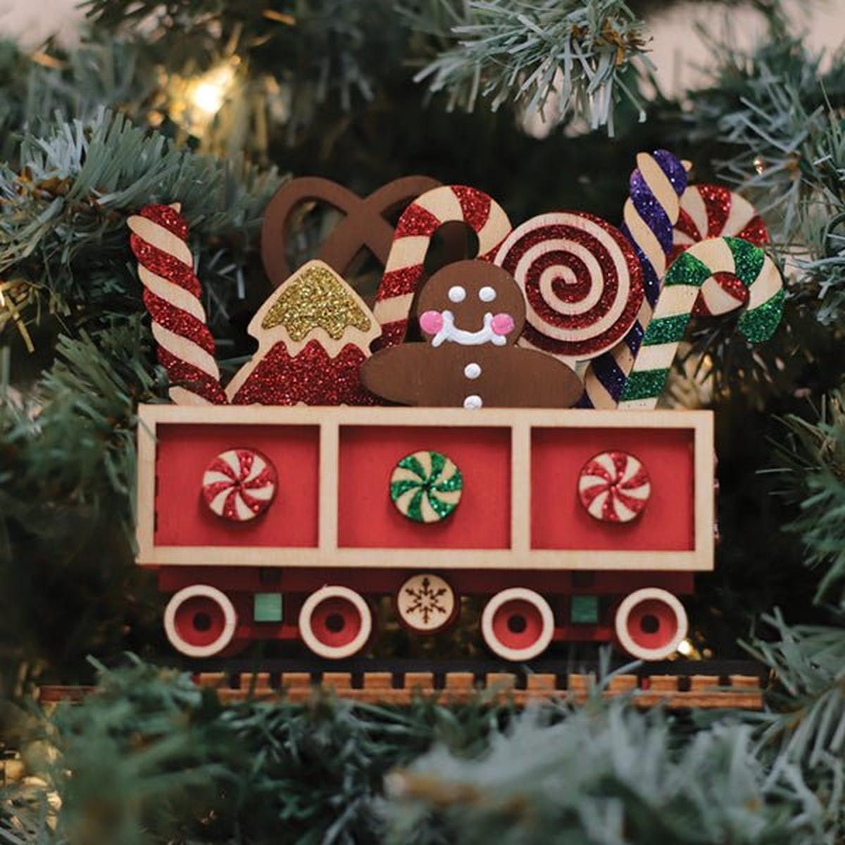 Shop For Candy Cane Train Car Ornament