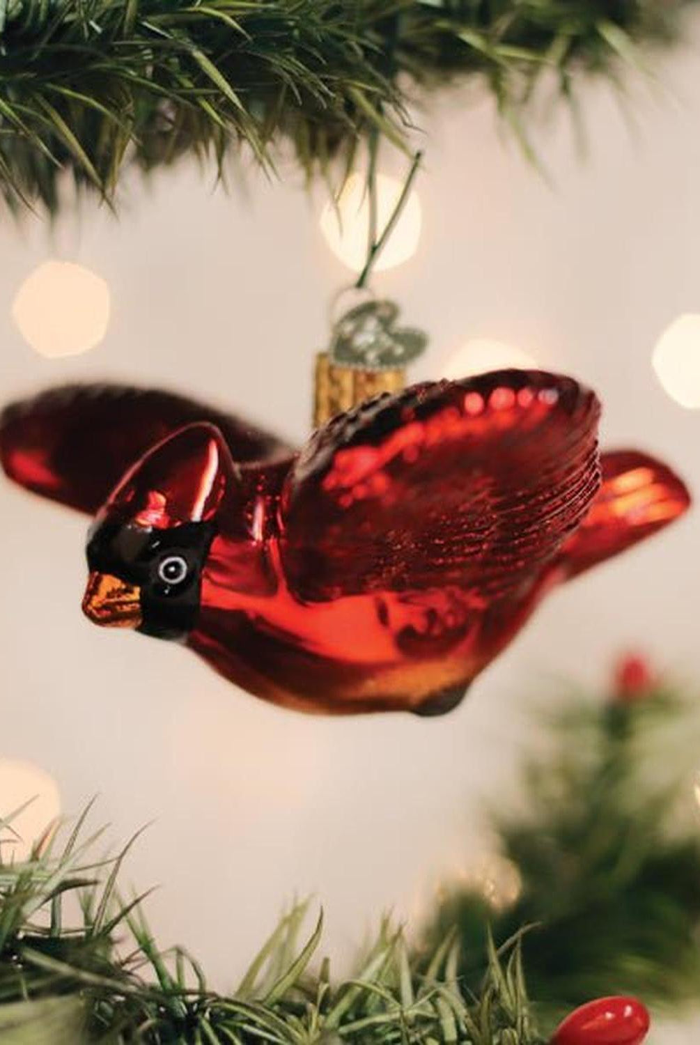 Cardinal In Flight Ornament