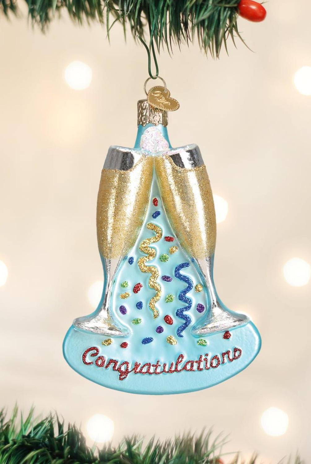 Champagne Toast Ornament