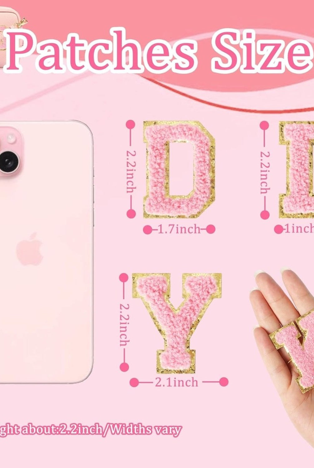 Shop For Chenille Letter Patches: Pink