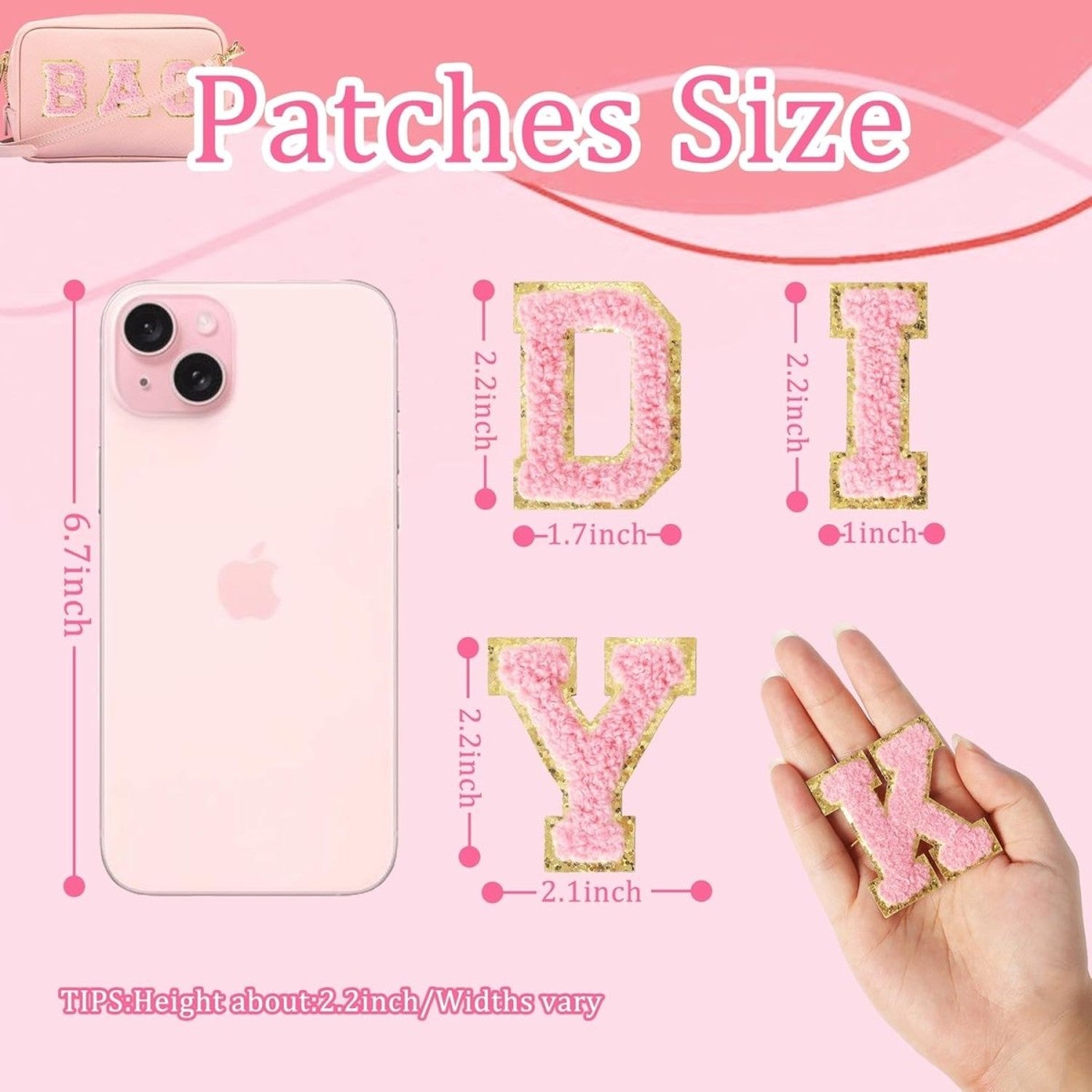 Shop For Chenille Letter Patches: Pink