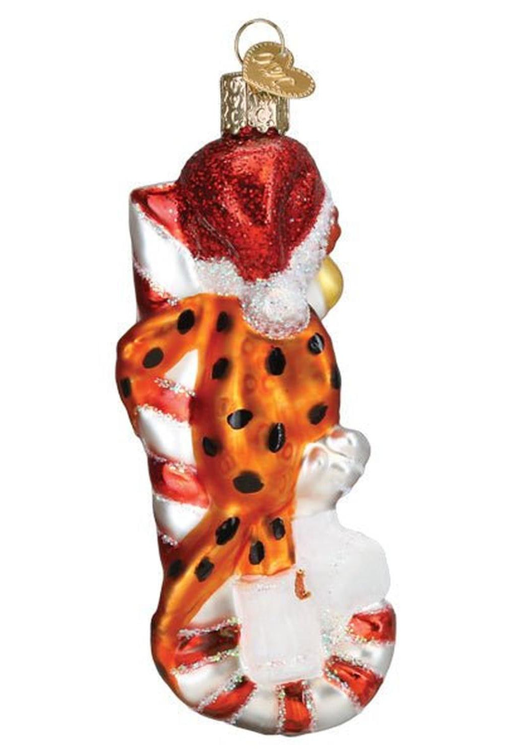 Chester Cheetah On Candy Cane Ornament