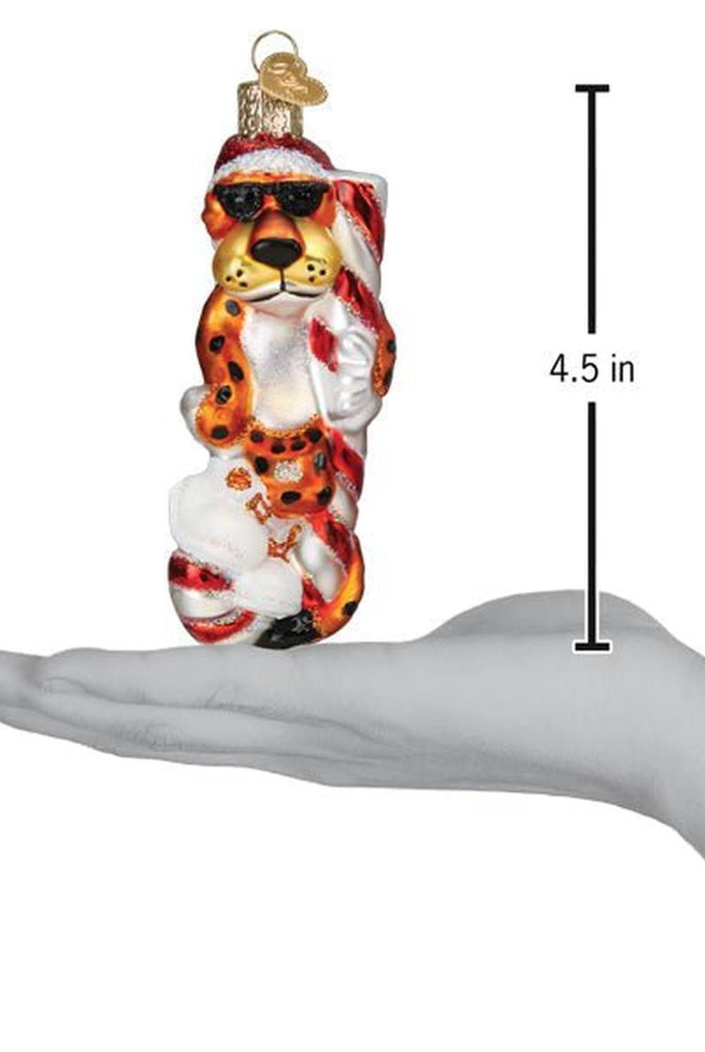 Chester Cheetah On Candy Cane Ornament
