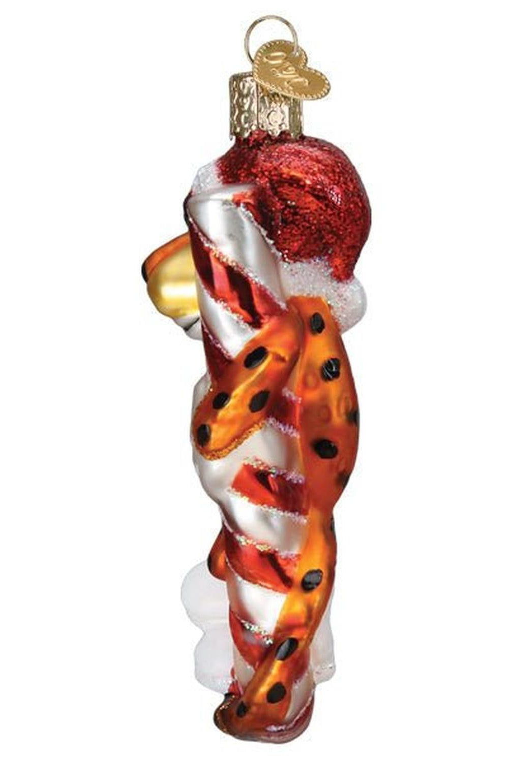 Chester Cheetah On Candy Cane Ornament
