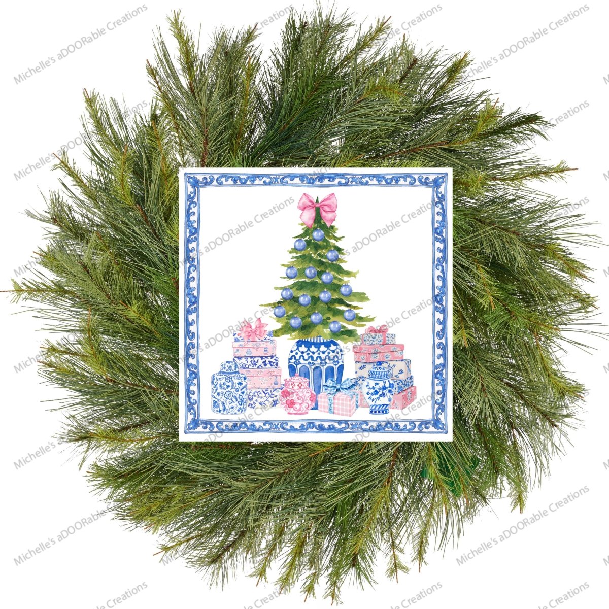Shop For Chinoiserie Topiary Christmas Tree Sign