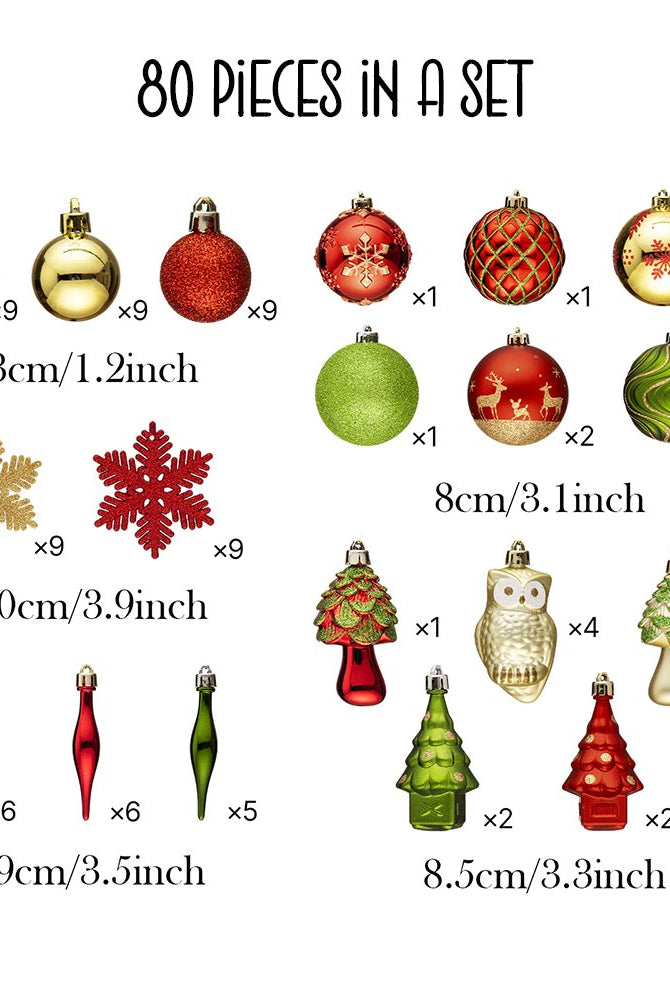 Shop For Christmas Forest Ornament Bundle (Set of 80)