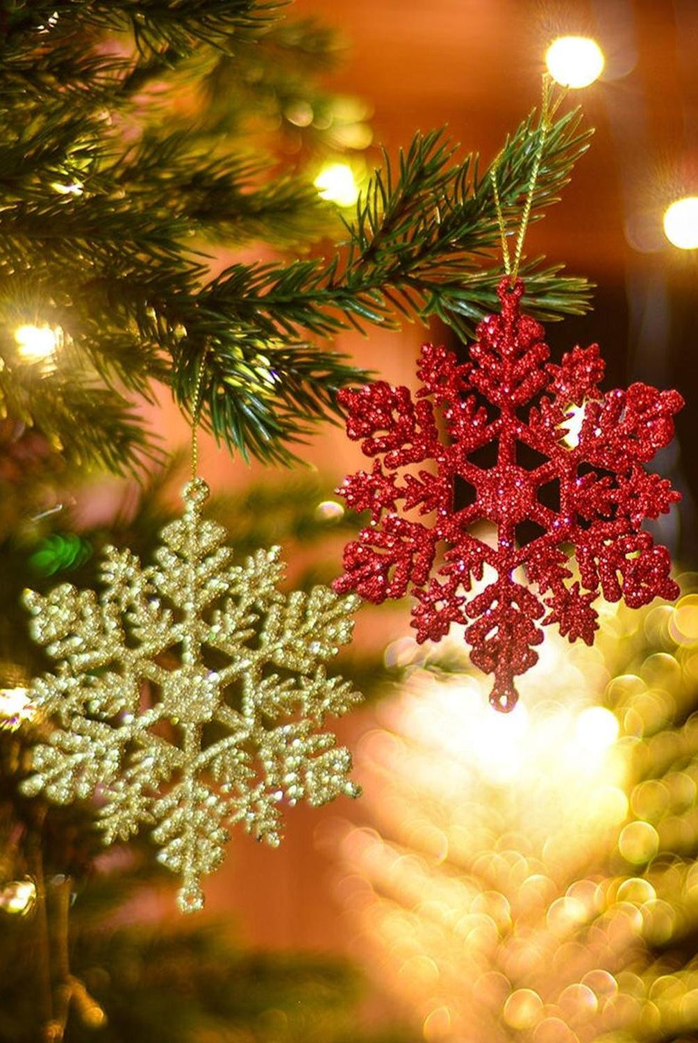 Christmas Sensation Mega Holiday Ornament Set, 108 Unique Baubles, Trees, Candycanes, and Snowflakes