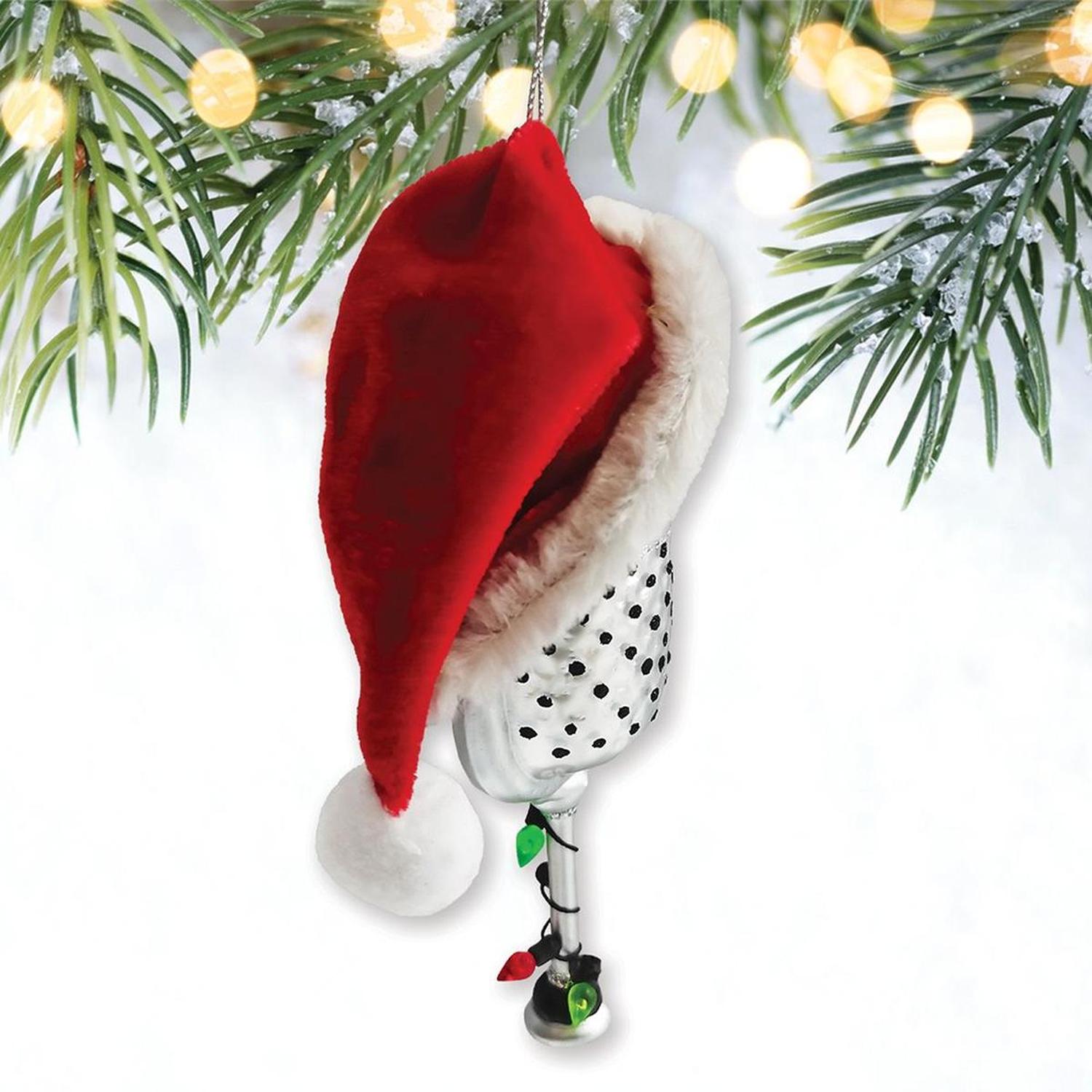 Shop For Christmas Microphone Glass Ornament