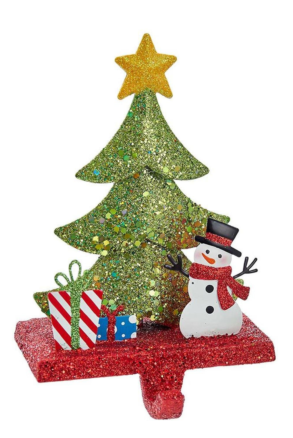 Christmas Tree Glitter Base Stocking Hanger