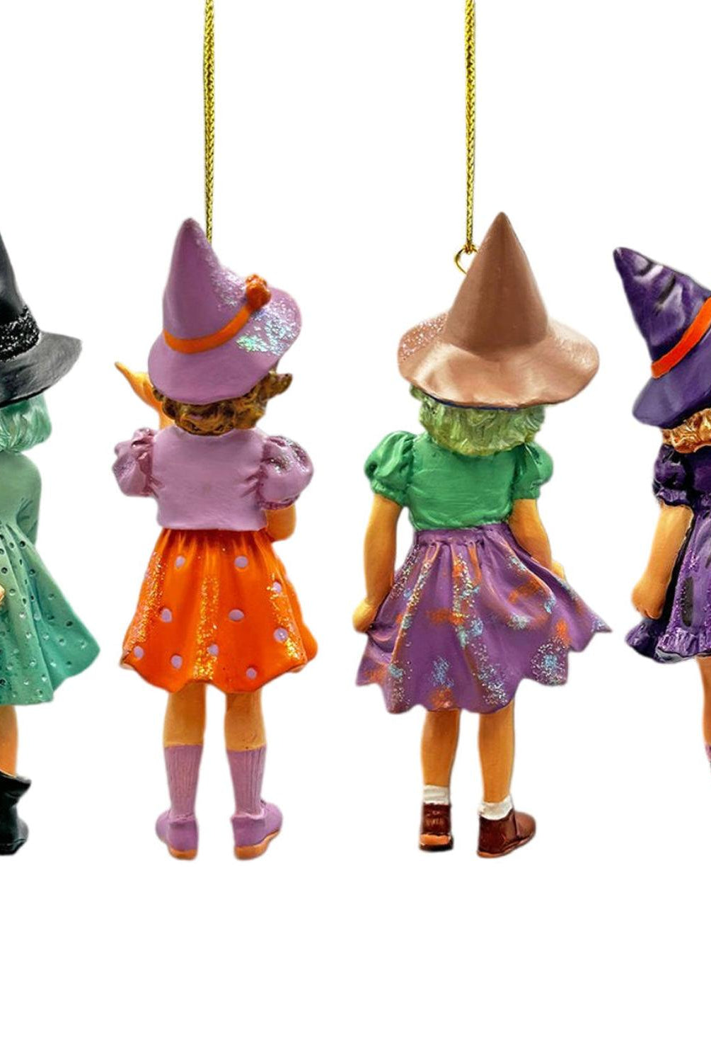 Halloween Victorian Little Witch Girls (Set of 4)