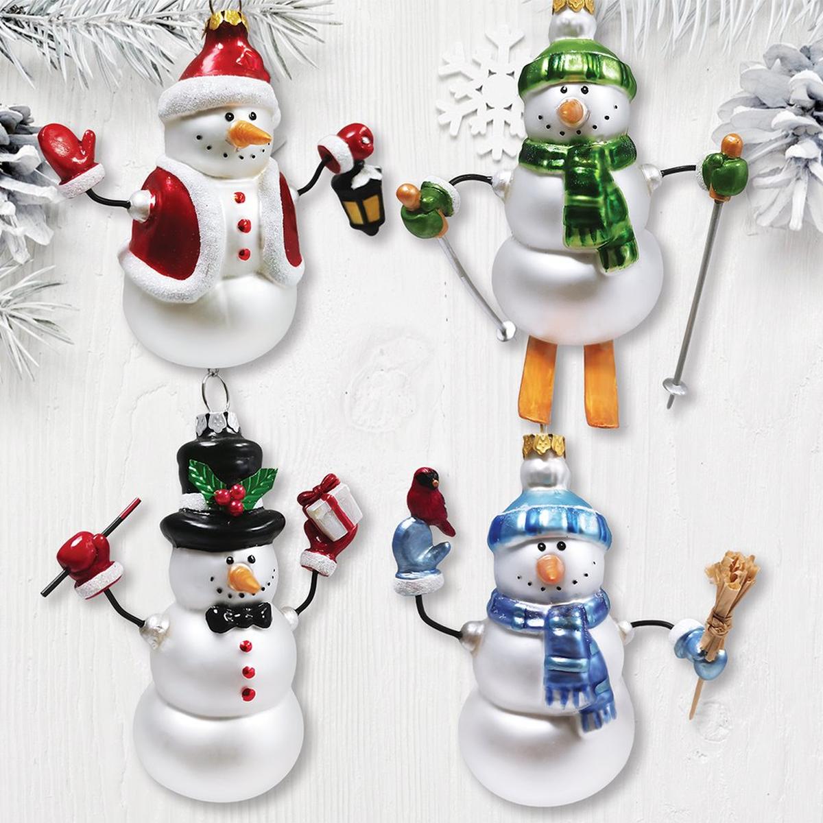 Shop For Classic Winter Snowman Ornament (Set of 4)