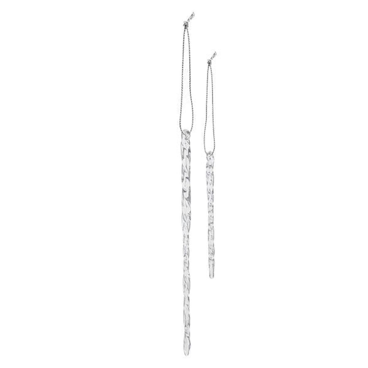 Shop For Clear Glass Icicles Ornaments (Set Of 24)