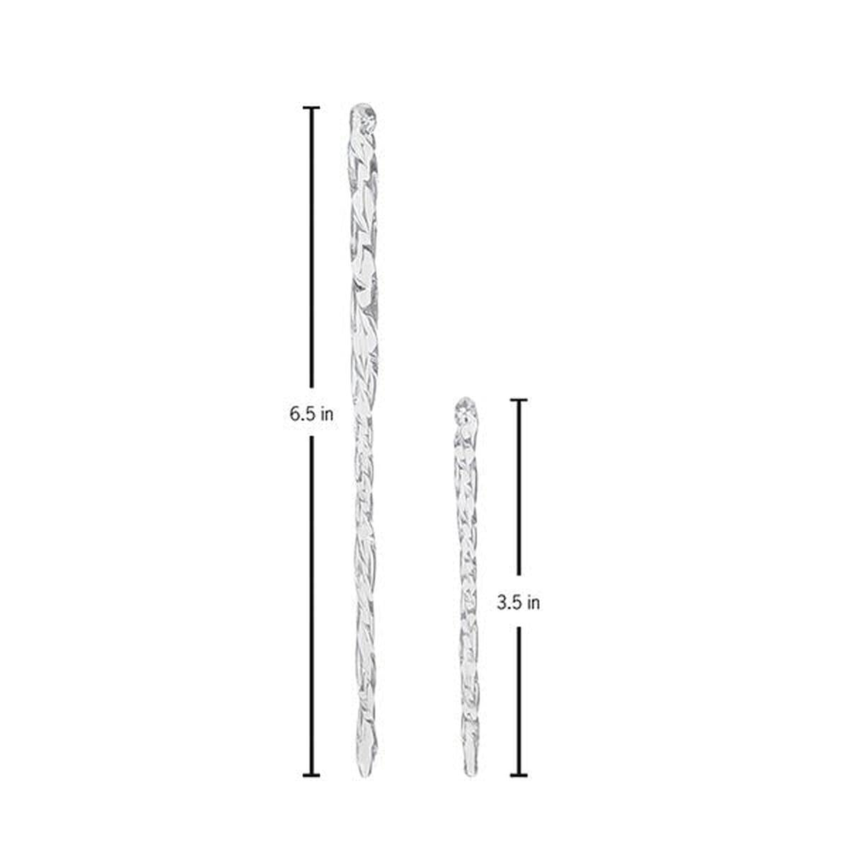 Shop For Clear Glass Icicles Ornaments (Set Of 24)