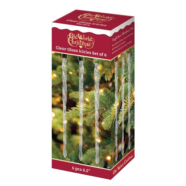 Shop For Clear Glass Icicles Set Of 6 Ornament