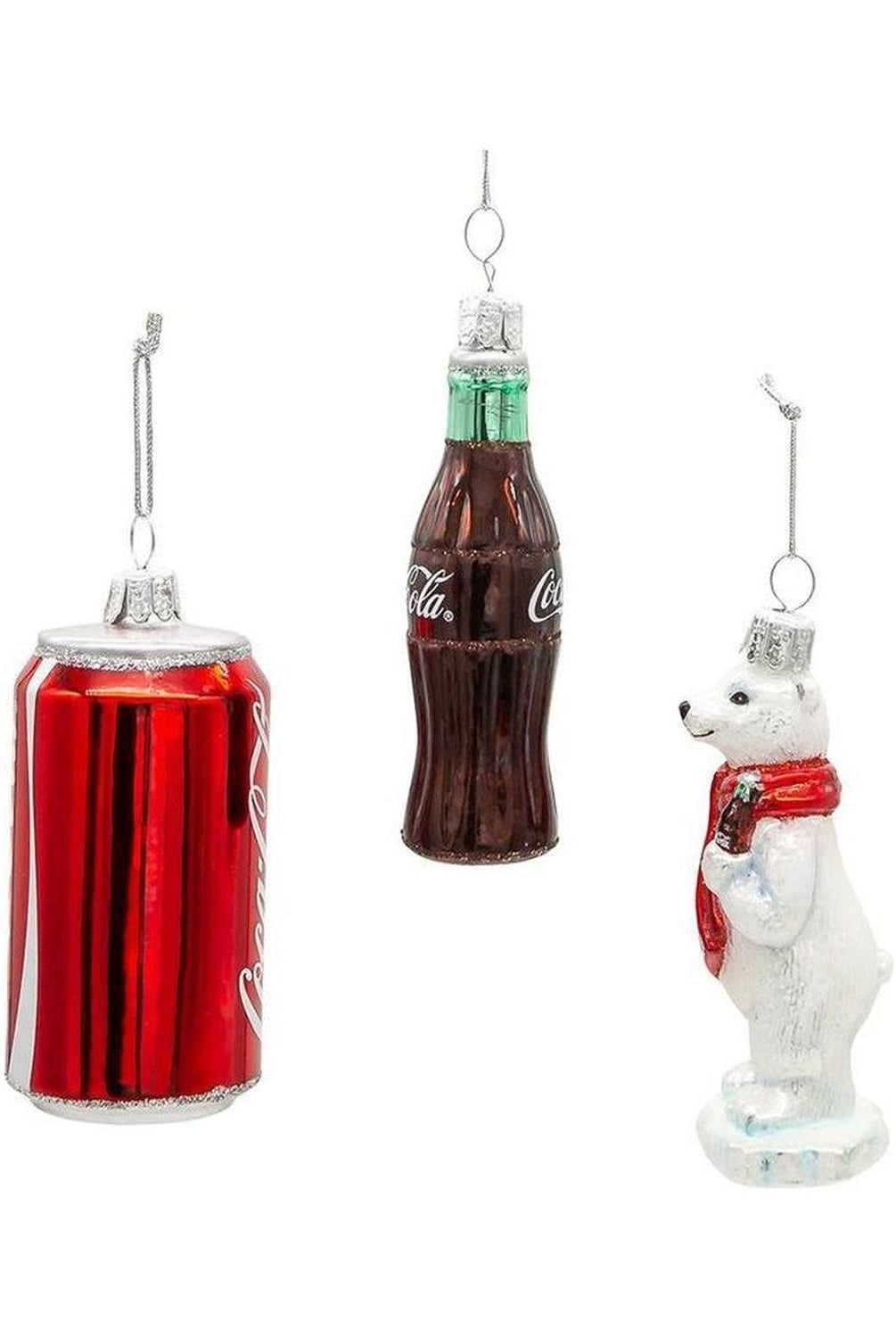 Coca-Cola® Glass Miniature Ornament (3 Piece Set)