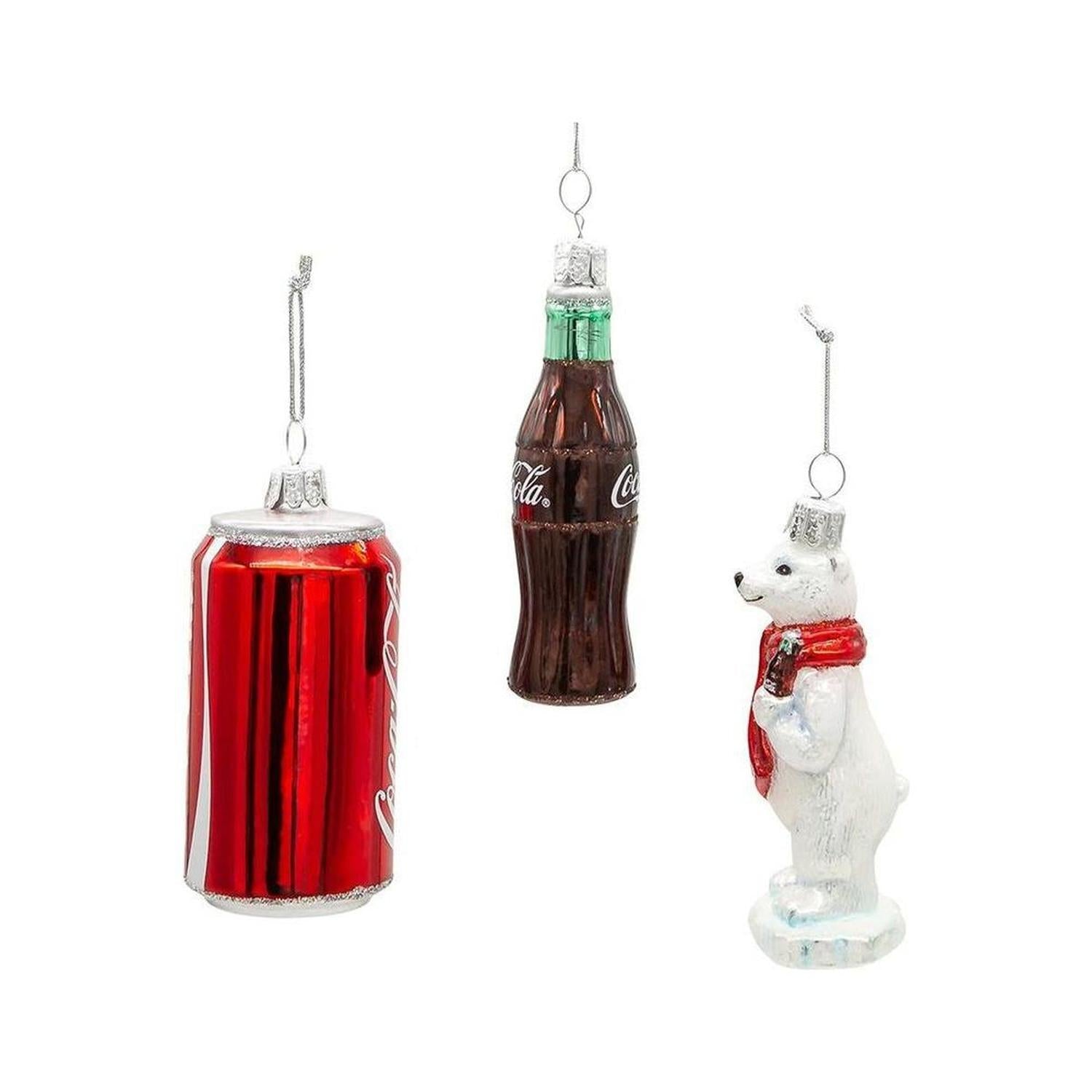 Coca-Cola® Glass Miniature Ornament (3 Piece Set)