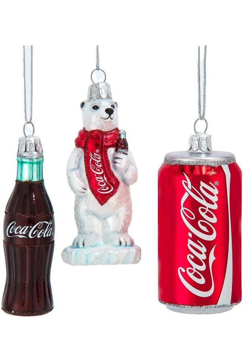 Coca-Cola® Glass Miniature Ornament (3 Piece Set)