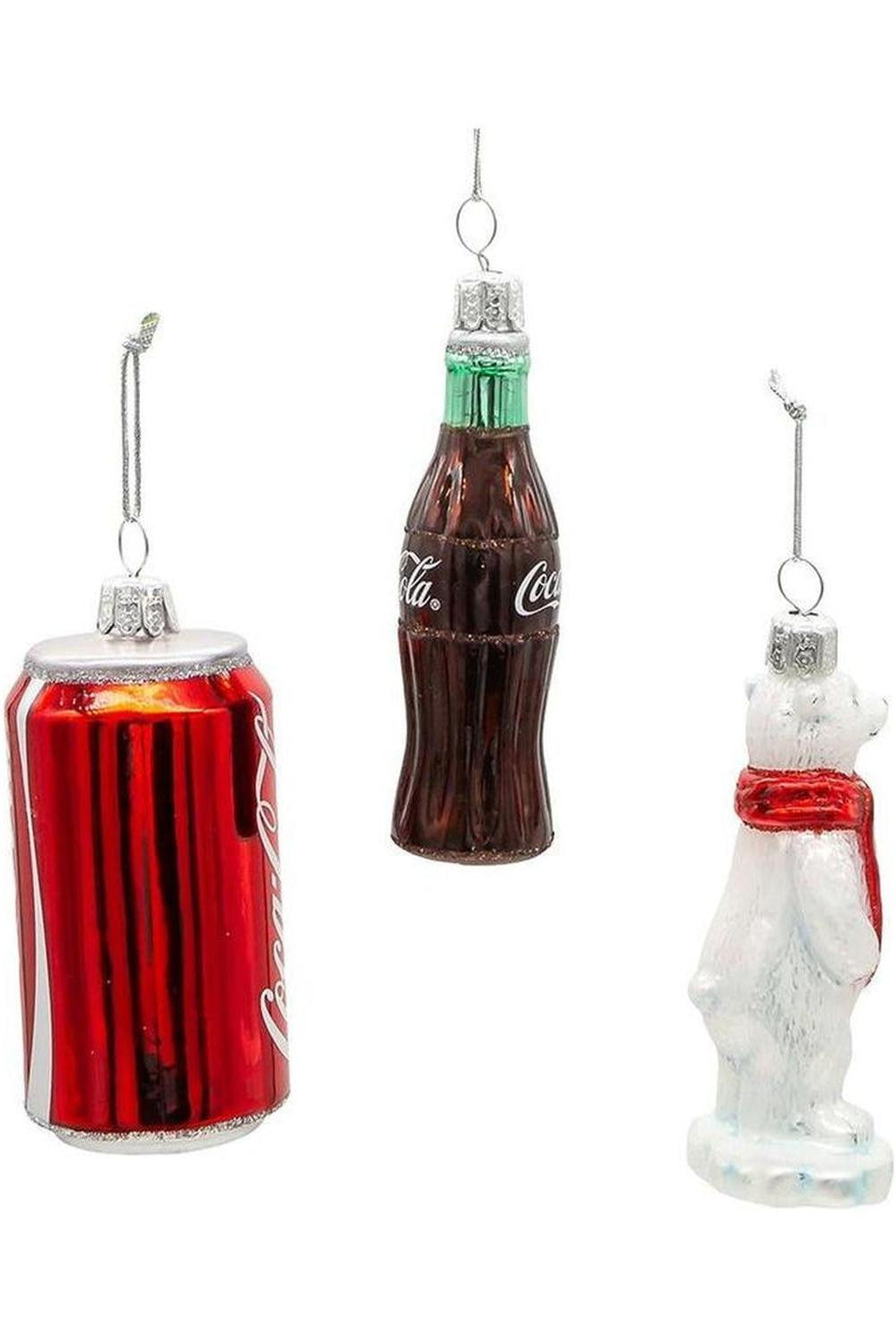 Coca-Cola® Glass Miniature Ornament (3 Piece Set)