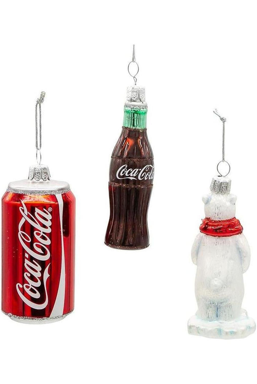 Coca-Cola® Glass Miniature Ornament (3 Piece Set)