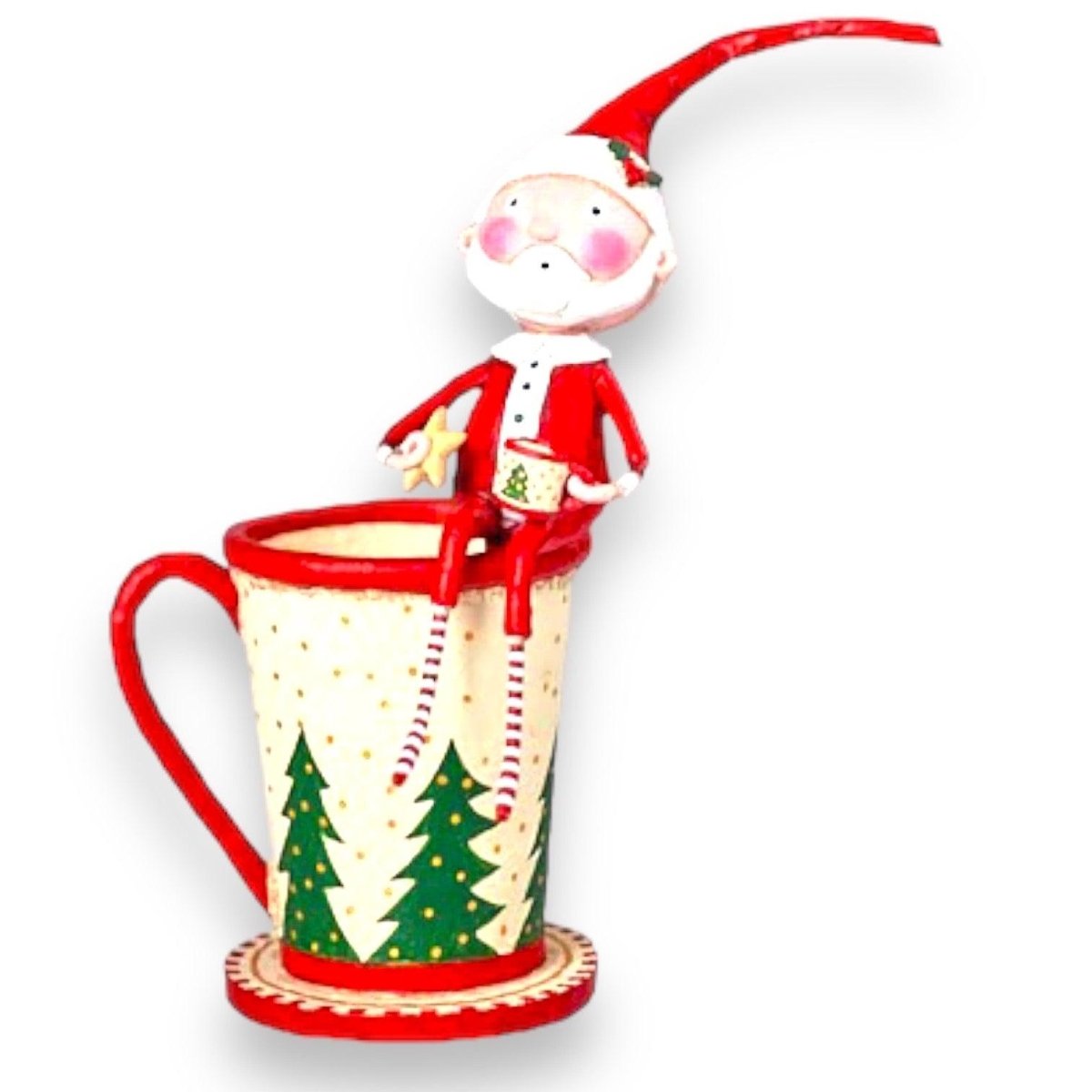 Shop For Cocoa and Cookies Santa Figurine by Lori Mitchell