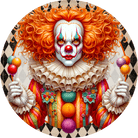 Shop For Colorful Halloween Clown Round Sign