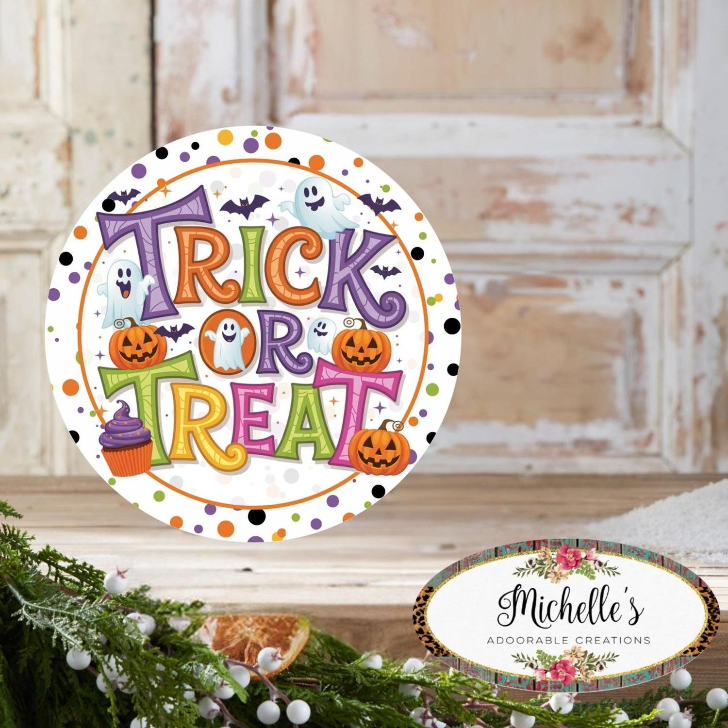 Shop For Colorful Halloween Trick or Treat Sign
