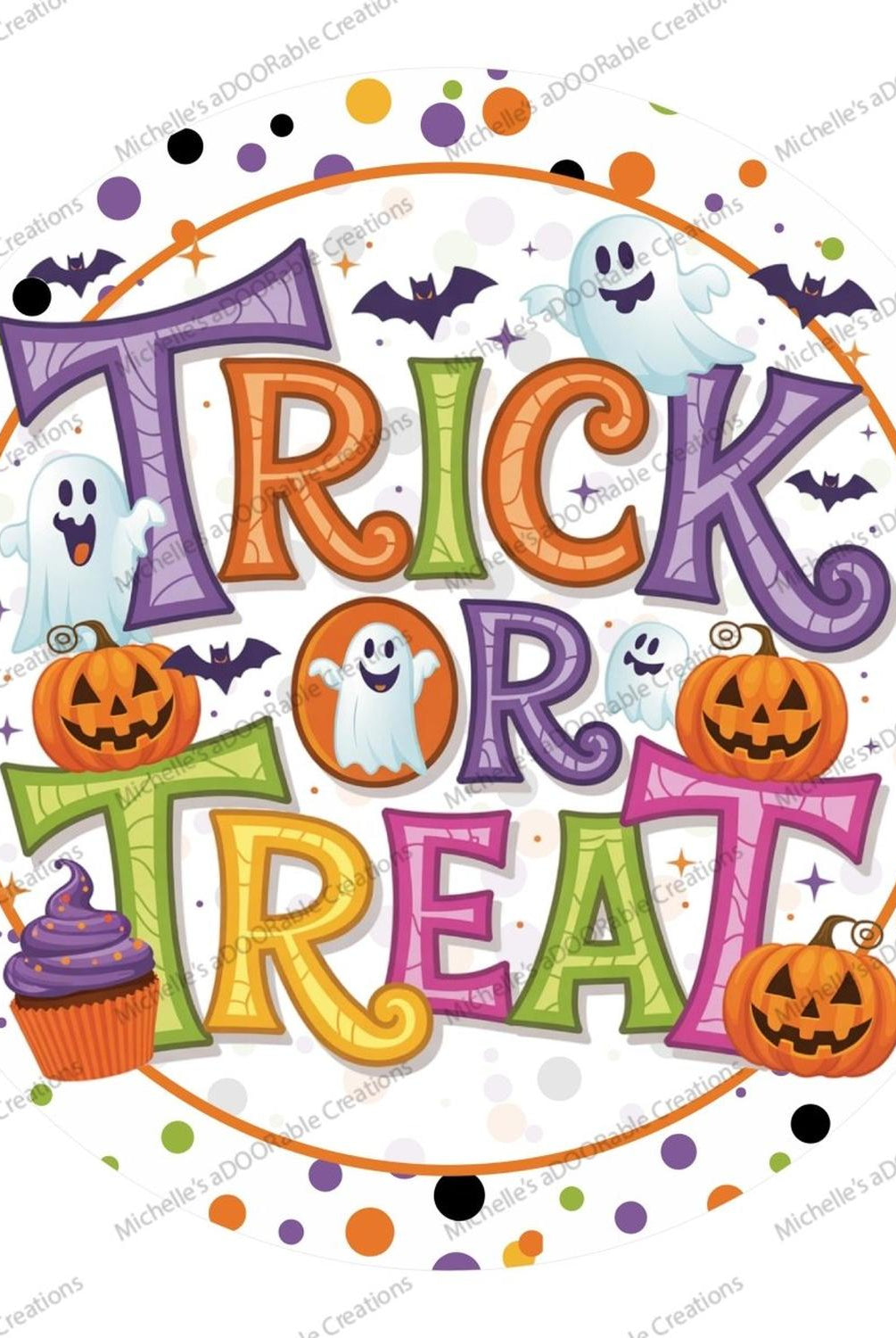Colorful Halloween Trick or Treat Sign