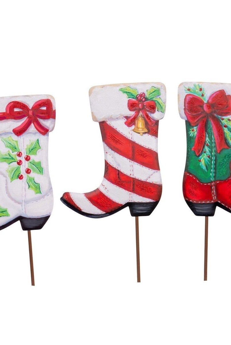 Shop For Cowboy Boot Stockings (Stake/Hanger/Easel) Set of 3
