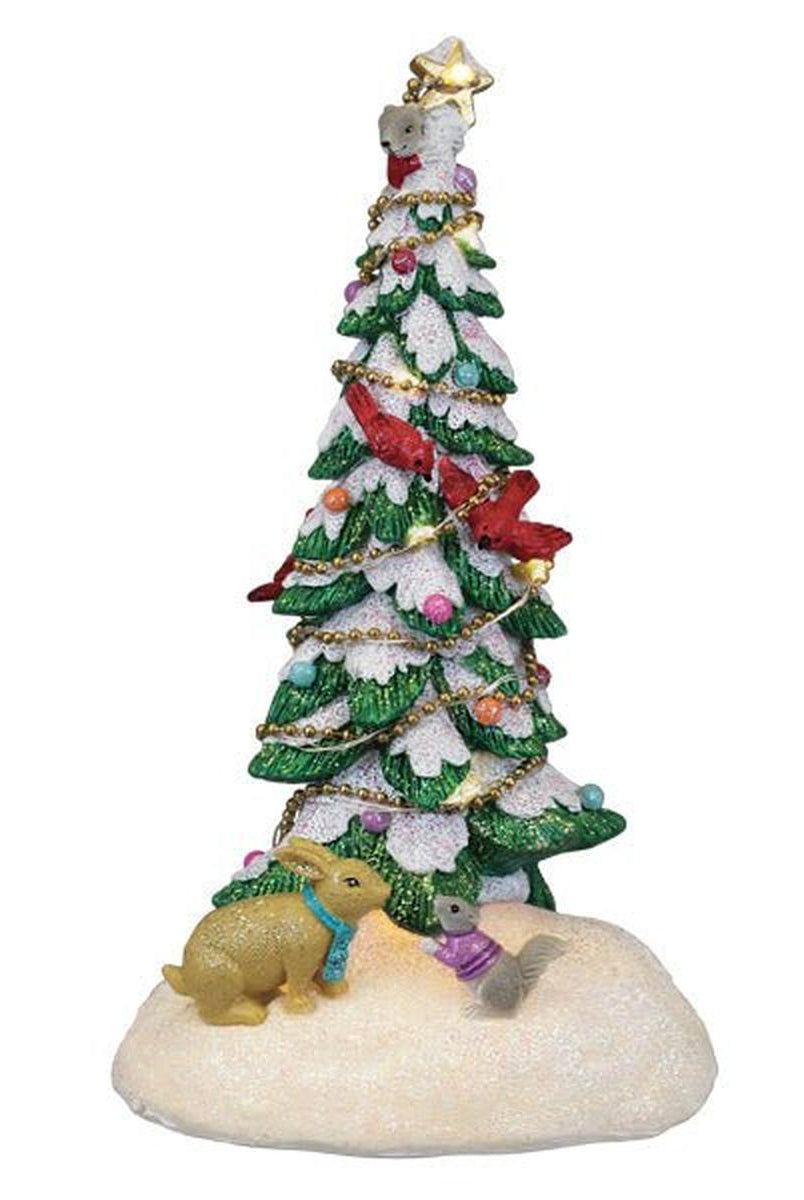Shop For Critter Tree Lighted Figurine