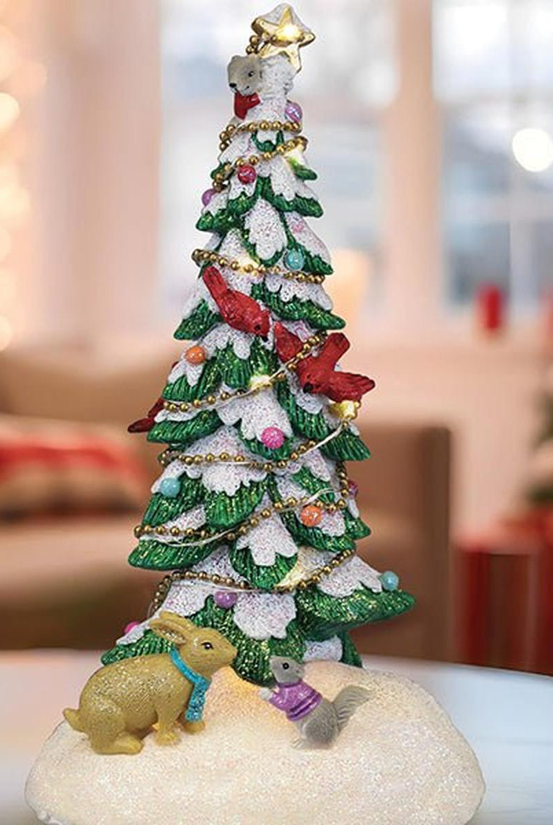 Shop For Critter Tree Lighted Figurine