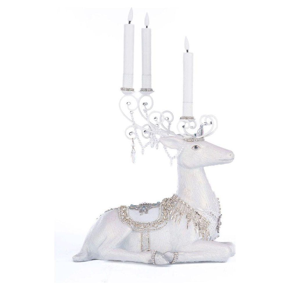 Shop For Crystal Christmas Sitting Deer Candle Holder
