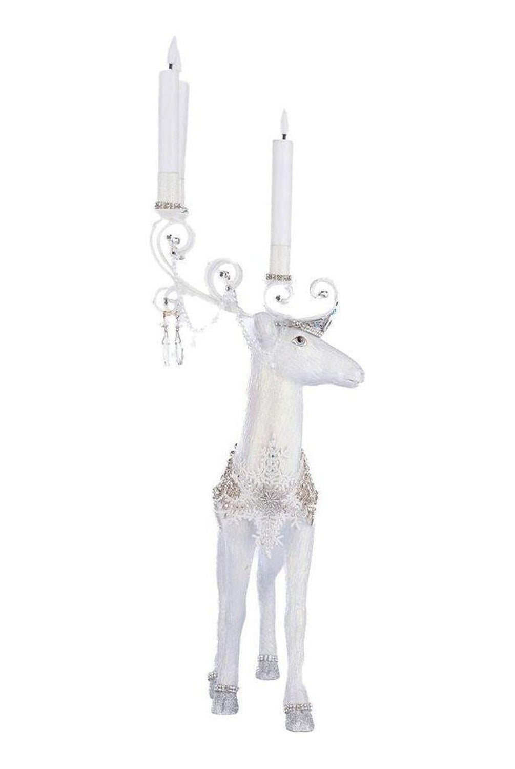 Crystal Christmas Standing Deer Candleholder