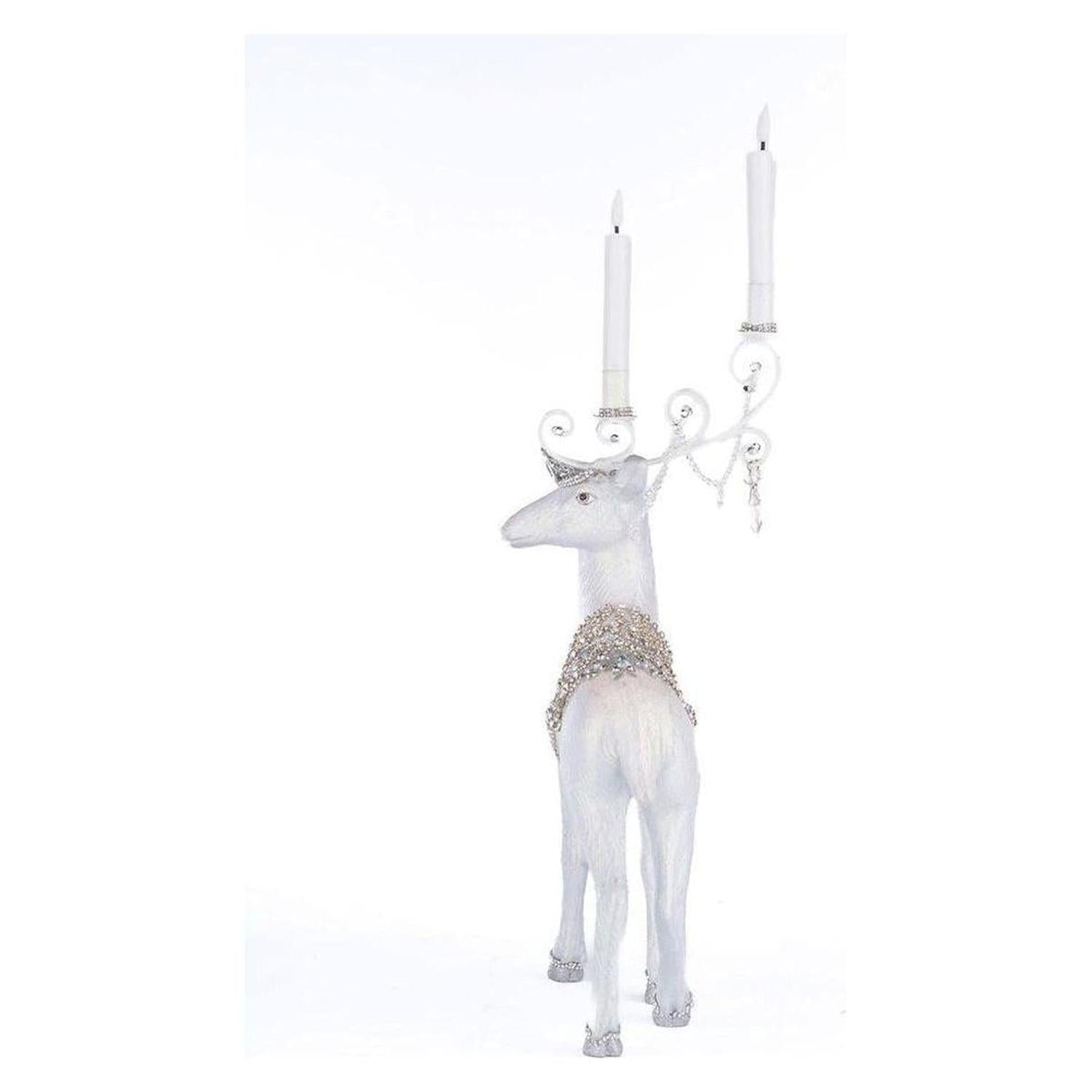 Crystal Christmas Standing Deer Candleholder