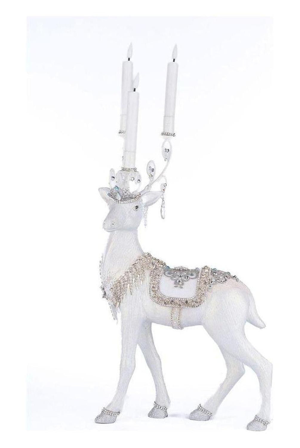 Crystal Christmas Standing Deer Candleholder