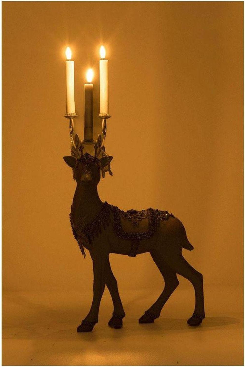Crystal Christmas Standing Deer Candleholder