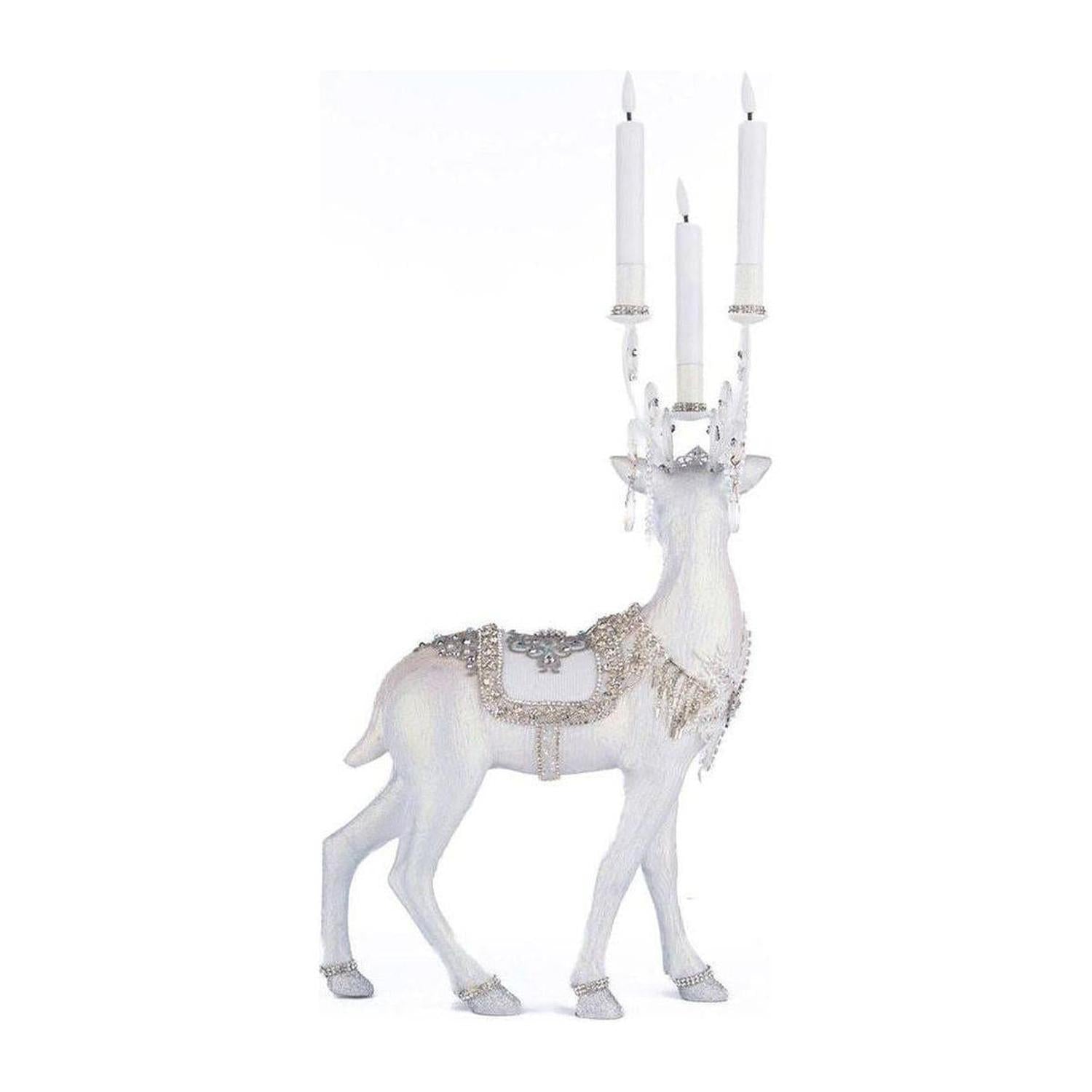 Crystal Christmas Standing Deer Candleholder