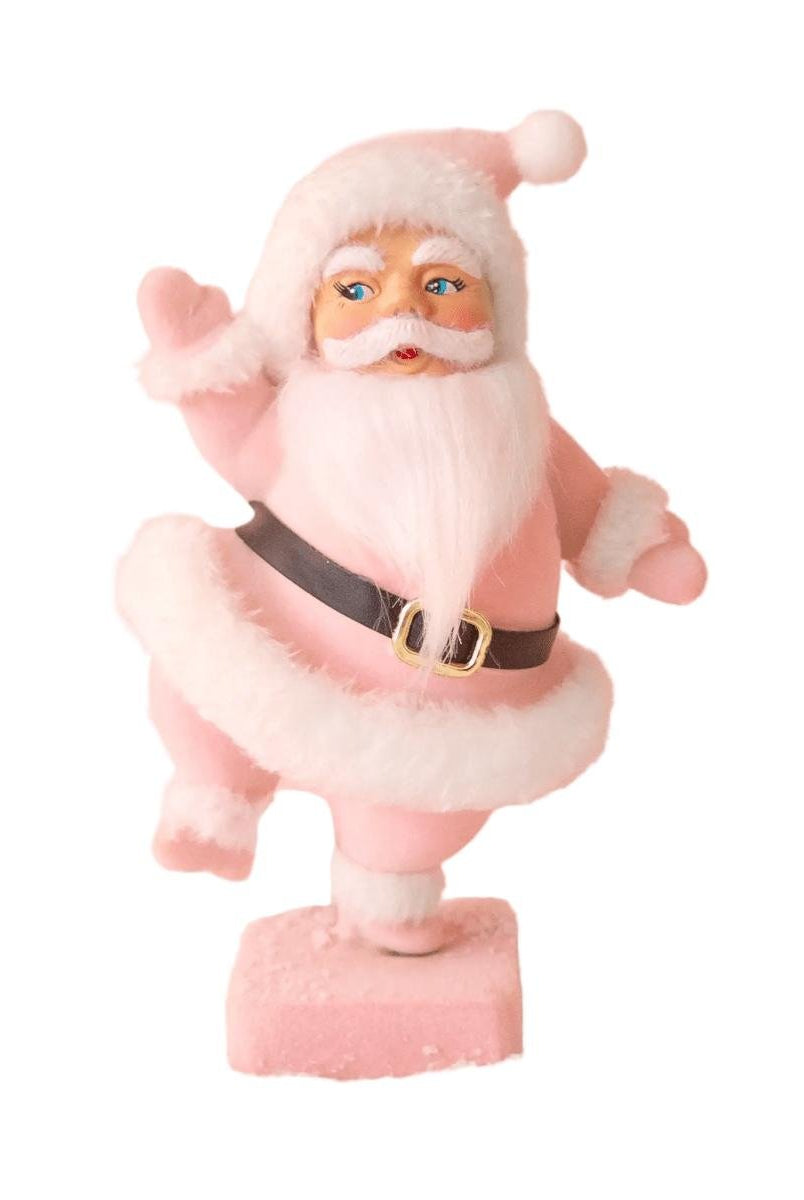 Shop For Dancing Flocked Dancing Santa: Light Pink