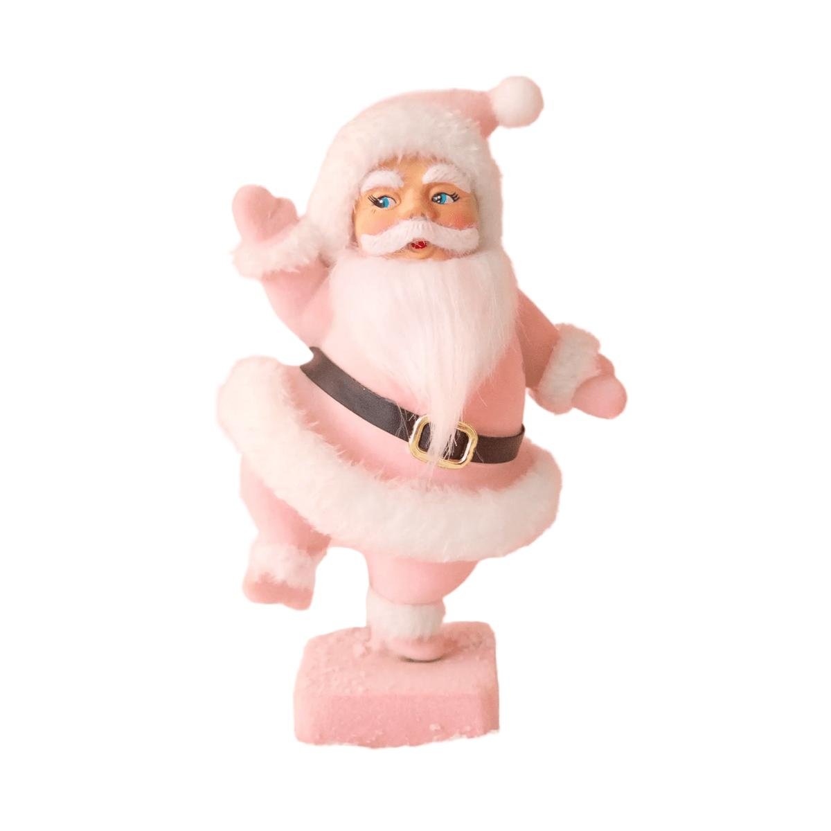 Shop For Dancing Flocked Dancing Santa: Light Pink