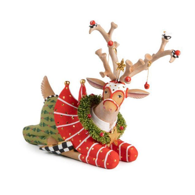Shop For Dash Away Sitting Prancer Reindeer Figure by Patience Brewster