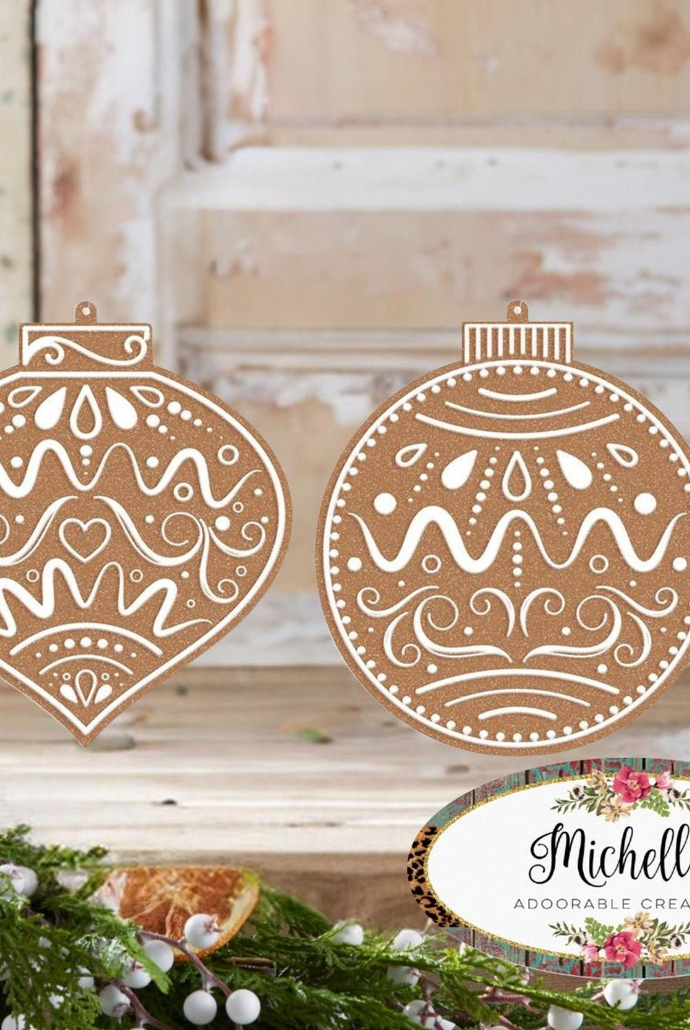 Double Sided Gingerbread Ornament (Asst 2)