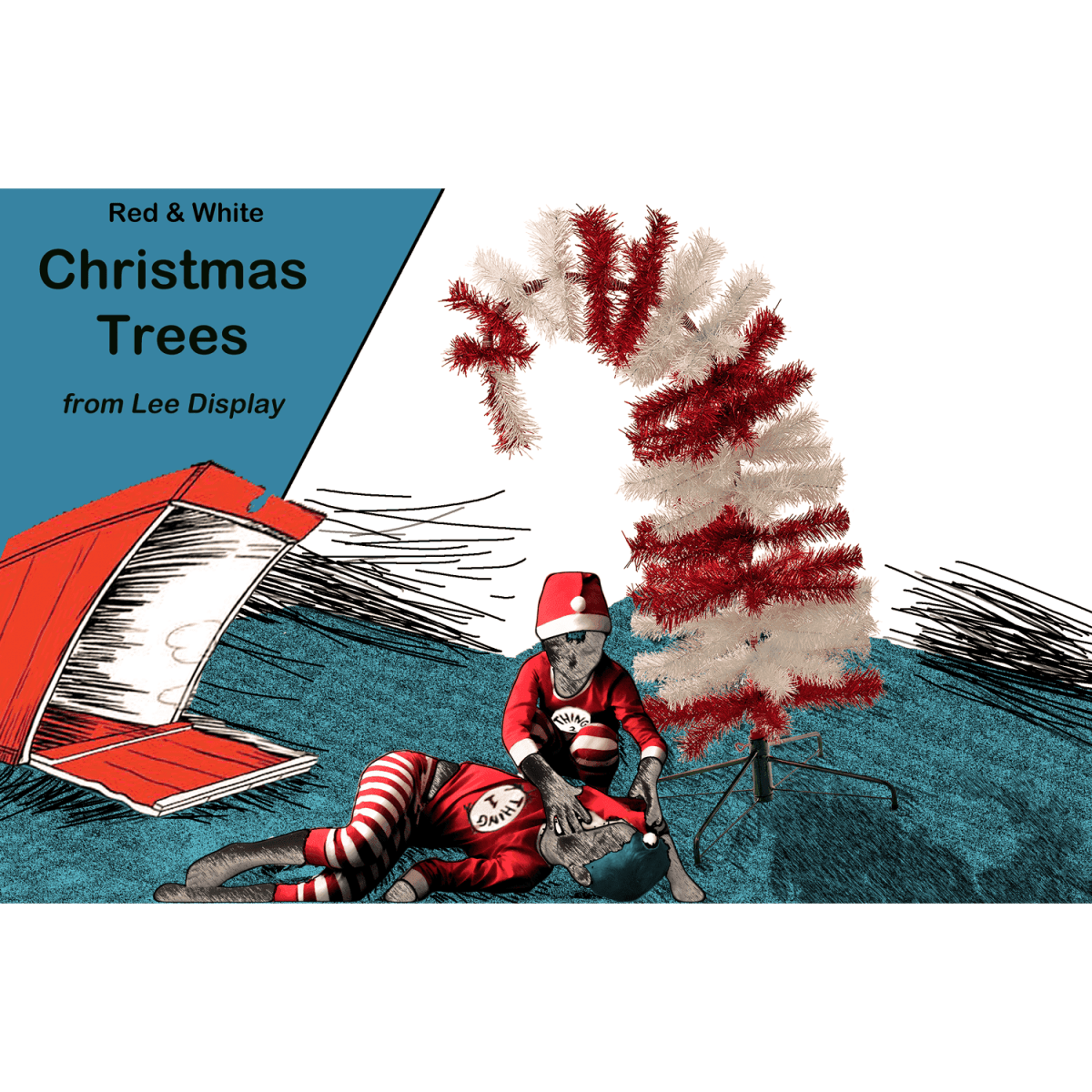 Shop For Dr. Seuss Red & White Tinsel Christmas Tree