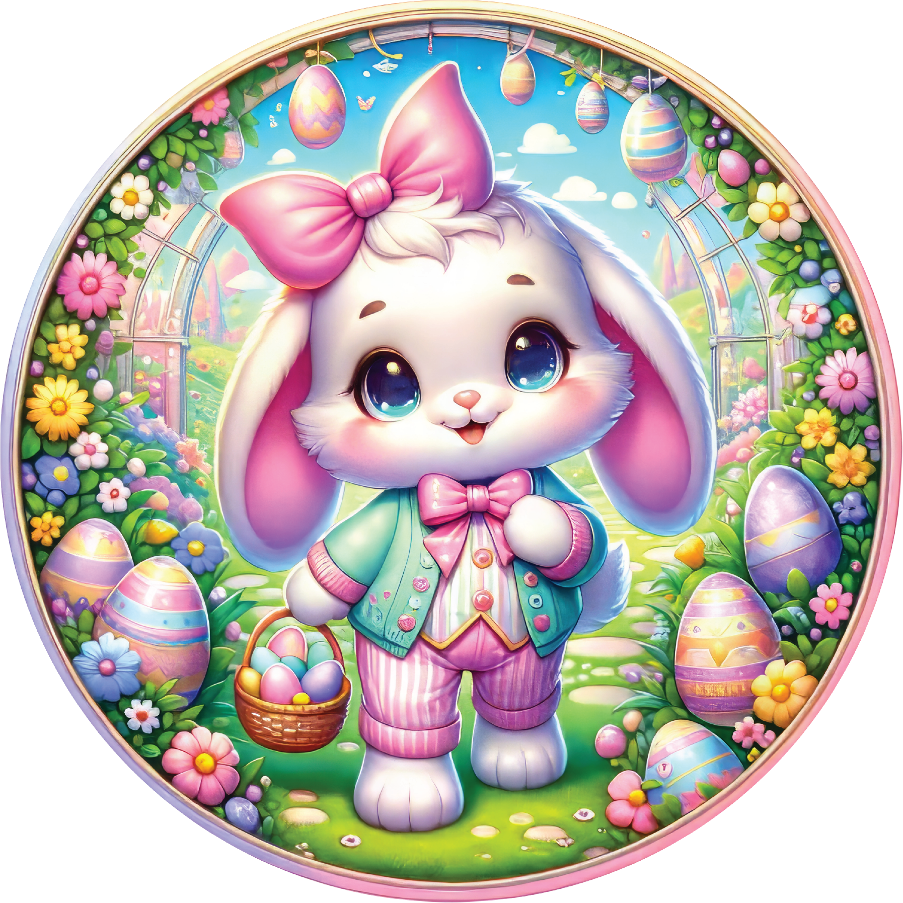 Shop For Easter Bunny and Eggs 2D Sign