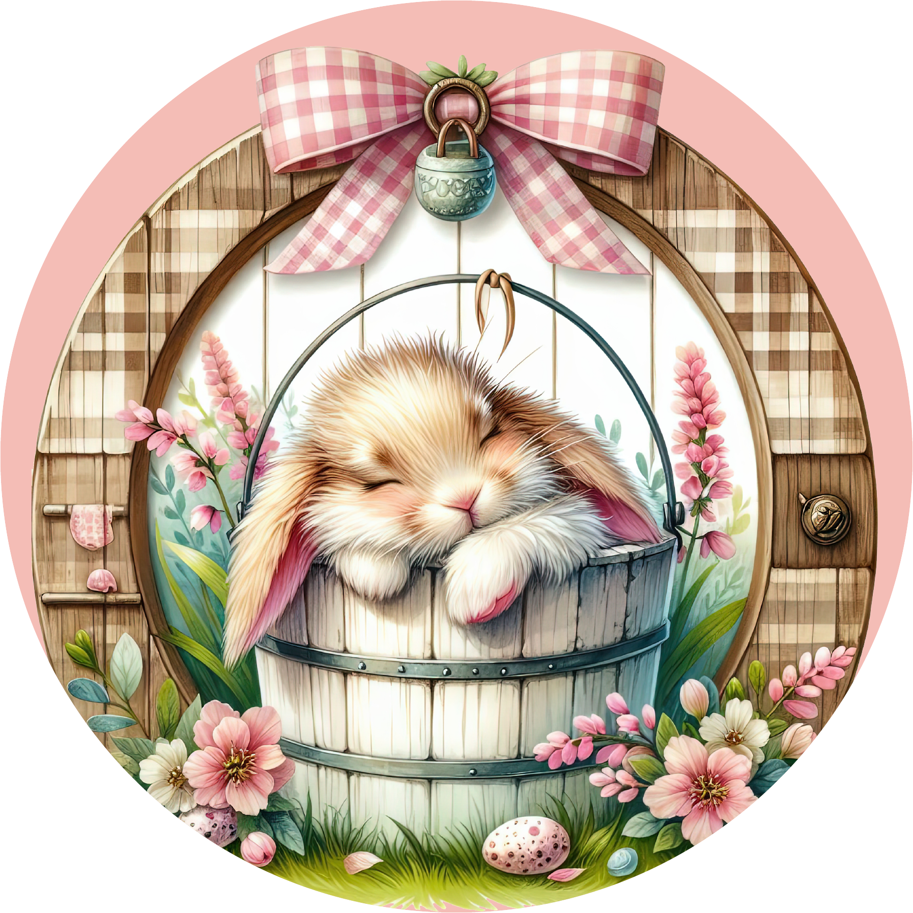 Shop For Easter Bunny in Bucket Metal Sign