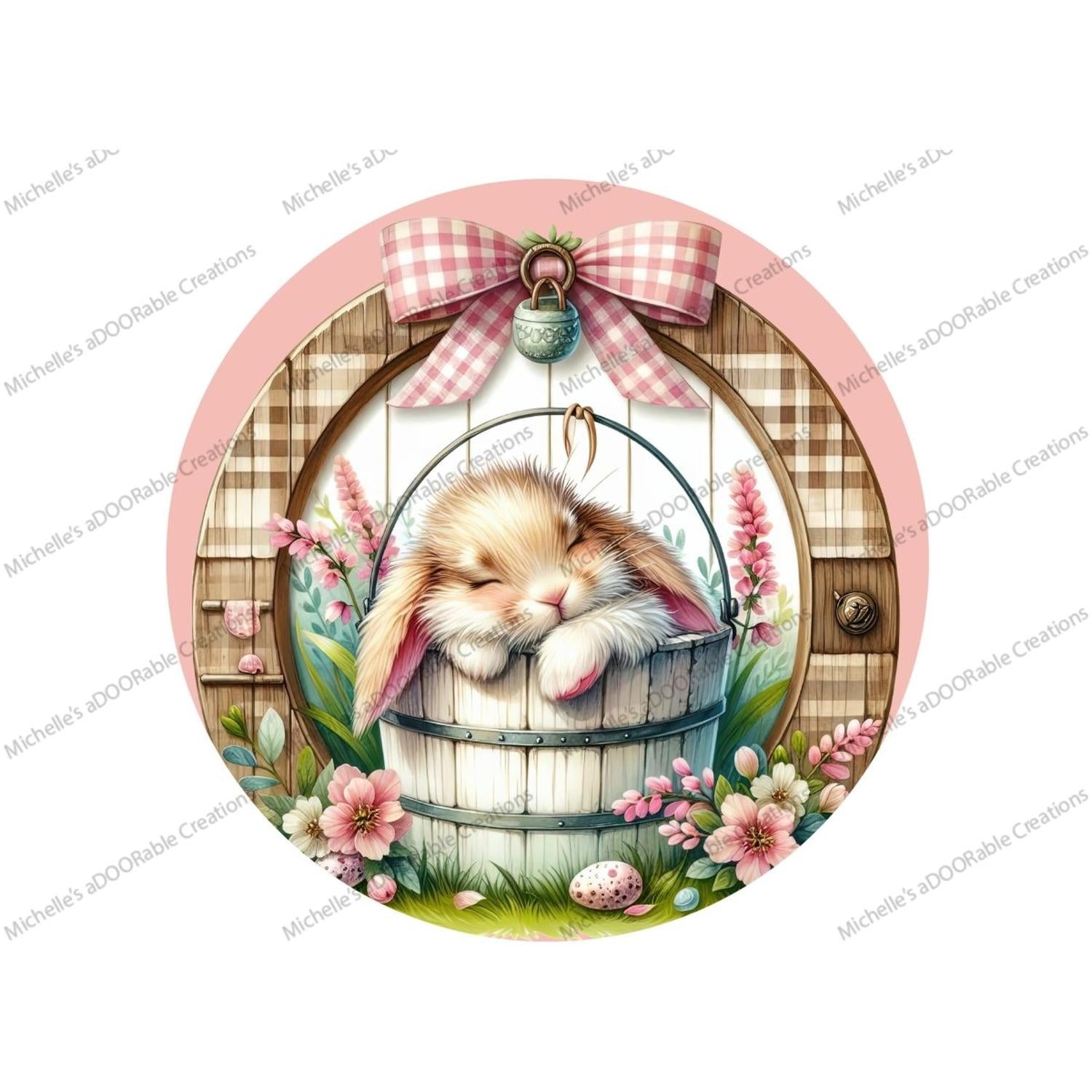 Shop For Easter Bunny in Bucket Metal Sign