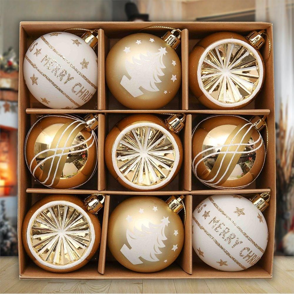 Shop For Elegant Gold and Glitter Ornaments (Set of 9)
