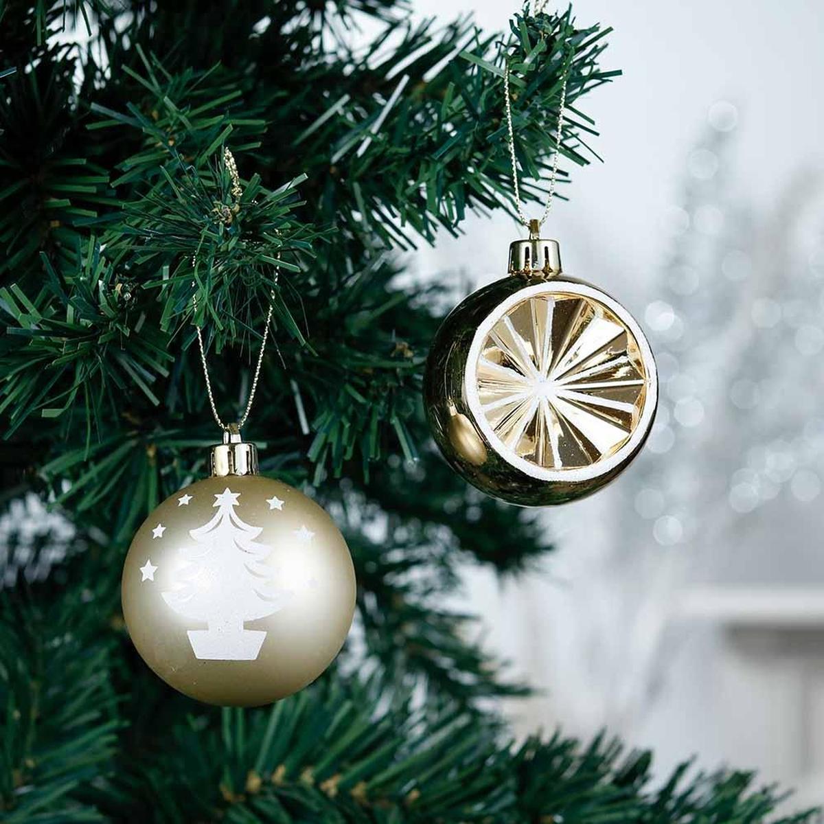 Shop For Elegant Gold and Glitter Ornaments (Set of 9)