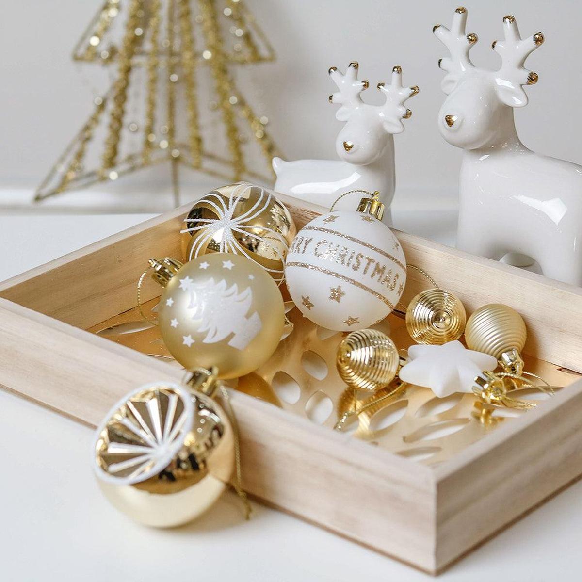 Shop For Elegant Gold and Glitter Ornaments (Set of 9)